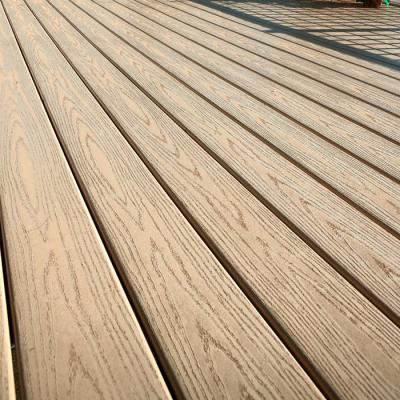 Cina Decking composito resistente UV del PVC di 18mm Matt Plastic Wood Grain Flooring in vendita