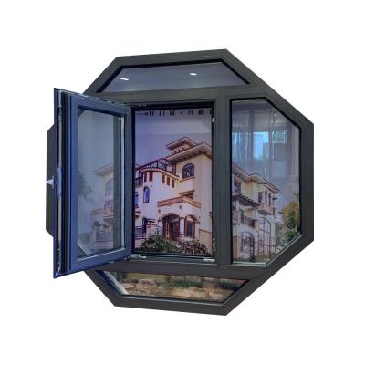 China 1.2-2.0mm Thick Aluminium Frame Windows Fixed Top Round Circle Windows for sale