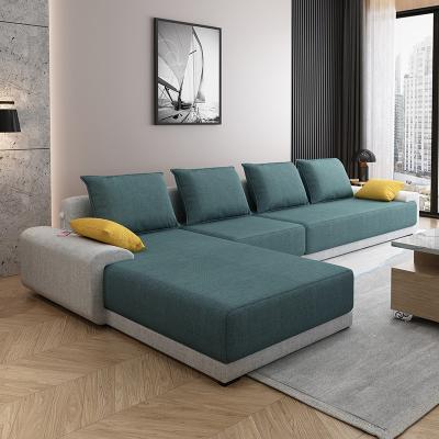 China De lichte Reeks van de het Meubilaircombinatie van Luxe Donkergroene Grey Cloth Sofa Simple Modern Te koop