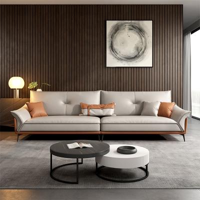 Chine Petite peau de vache sectionnelle nordique à la maison Sofa Set en cuir de divan de 3 4 Seater à vendre