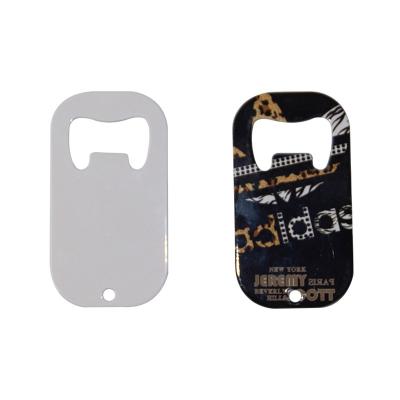 China Viable High Quality Sublimation Bottle Opener Double Side Printable Stainless Logo Blank Custom Steel Bottle Opener for sale