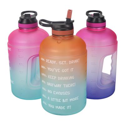 China Sustainable Outdoor 2.2L large capacity water bottle PETG plastic transparent sports water bottle LOGO customized for sale