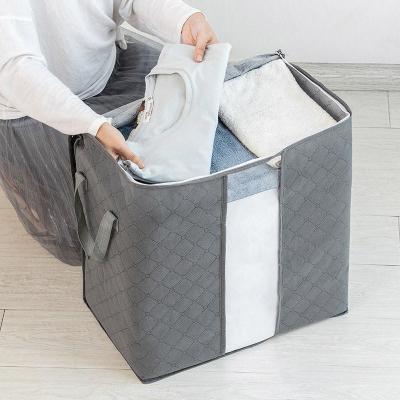 China Quilts Non-woven thickened quilt storage bag horizontal vertical clothing organizing bag for sale