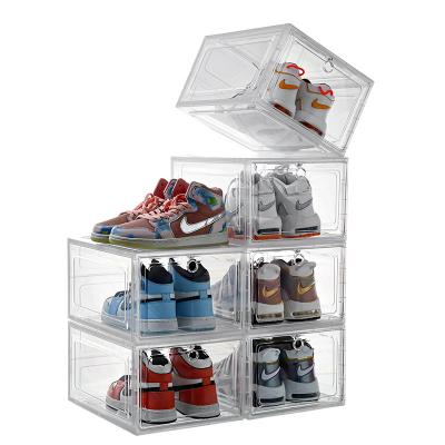 China Behind Doors/On Walls Customized Transparent Shoe Box Stackable Organizer Multifunctional Waterproof and Dustproof for sale