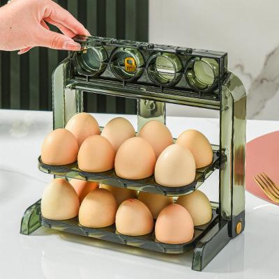 China Freshness Preservation Egg Storage Carton for Refrigerator Multi-Layer Folding Egg Holder for Drop Protection for sale