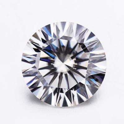 China Color change factory price E-F round shape 16H&A cutting 105 facets diamantes moissanite for sale