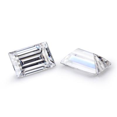 China Plus Sparking Clear White Baguette Step Cut 9x7mm Genuine Loose Moissanite Diamond. for sale