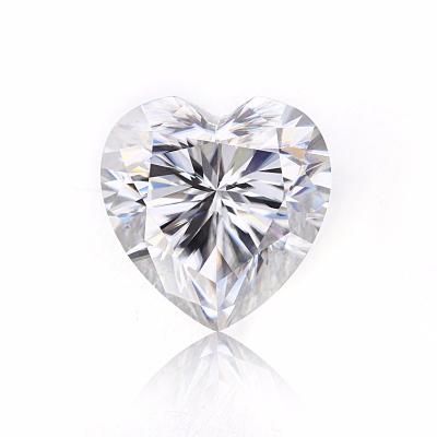 China Hot sale popular shape 6.5x6.5mm heart cut 1carat moissanite cut or fire color excellent on sale for sale