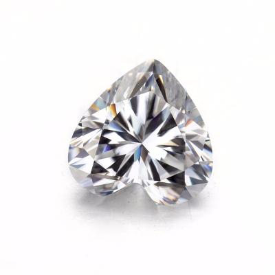 China small size starsgem play or color fire super white heart shape moissanite synthetic diamond for weeding rings for sale