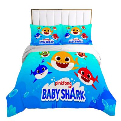 China Cartoon Anime 3D Print Bedding Suit 3 Pcs Set ert Bedroom Normal Print Folded Down Comforter Cover for sale