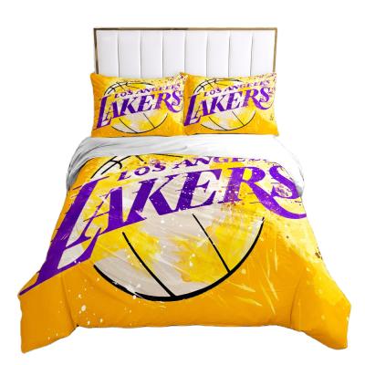 China Best Selling Folded Duvet Cover Set 3D Printing Basketball Bedding Set Adult Double Ex-factory Price for sale