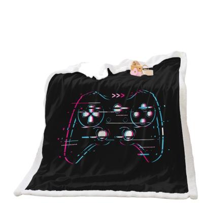 China 3d Photo Printing Folded Digital Printed Custom Blanket Personalize Game Photo Blanket Designer Sherpa Blanket for sale