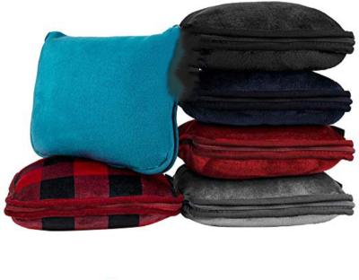 China Polyester Packable Travel Blanket and Pillow Set Car and Portable Hike Blanket Throws 3 in 1 Travel Blanket for sale