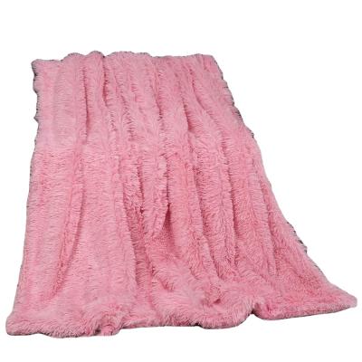 China Bsci Style Luxury Professional High Quality Simple Blanket Customized Size Comfort Accept Customized Logo Faux Fur Blanket for sale