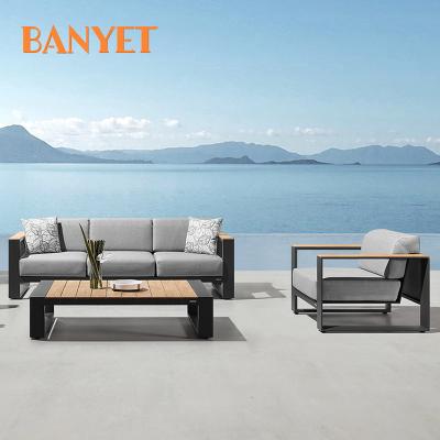 China Eco-freindly 2022 Modern All Weather Luxury Outdoor Furniture Sets Patio Terrace Lounge Lazy Aluminium Sofa for sale