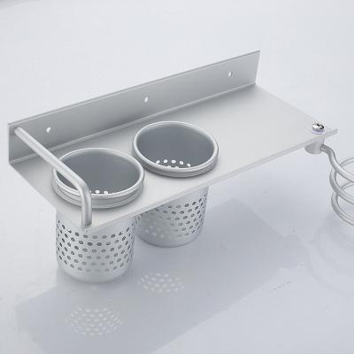 China Bathroom Shelf Organizer Storage Rack SUS304 Stainless Steel Hair Dryer Storage Rack Toothbrush Holder Te koop