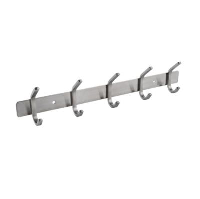 China Stainless Steel wall hanging robe hook Bathroom Wall Mounted Clothes Robe Towel coat hook rack for sale