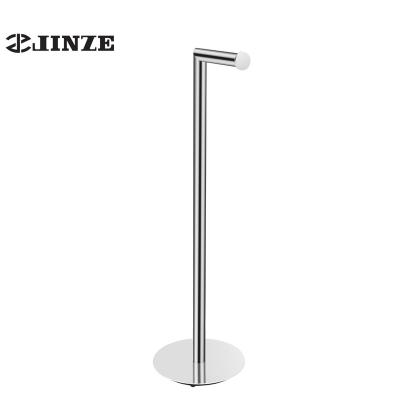 China hotel bathroom Floor Standing Stainless Steel Double Pole Towel Rack single Standing towel holder for sale