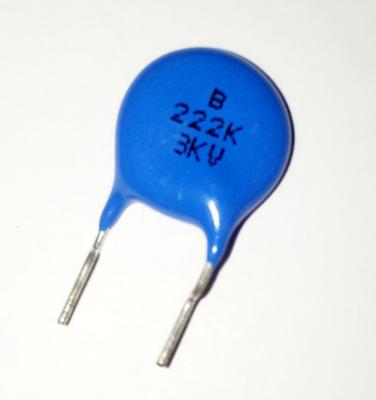 China 3KV 222K 222 2200PF 3000V High Voltage Ceramic Capacitor CK45-B3FD222KYGNA CK45-B3FD222 for sale