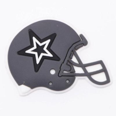 China Custom Clog Charms NFL Football Team Supplies Shoe New Design Hook Dallas Cowboys Custom Shoe Charms Wholesale Croc Clip Stickers for sale