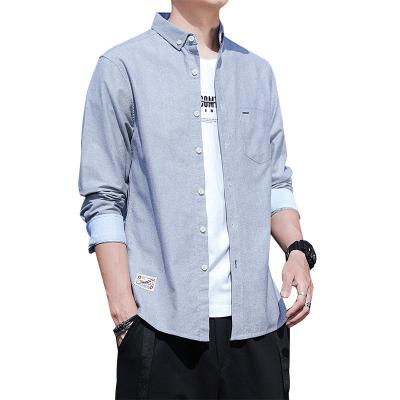 China Anti-pilling Autumn Oxford turned men's long sleeve shirt shirts for men's 100% cotton men's shirts for sale