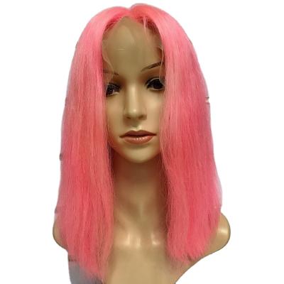 China 2020 Hot Selling Top Quality Silky Straight Wave 12 Remy 13x6 Lace Frontal Wigs Human Hair, Raw Straight Human Hair Wigs Ombre Color for sale