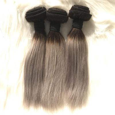 China Brazilian Virgin Remy Straight Human Hair Weave Bundles Pretty Quality 10A 12A Ombre Hair Bundles Factory Promotional for sale