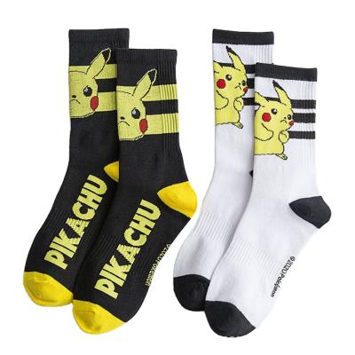 China QUICK DRY custom cartoon pokemon thongs cute unisex crew socks for sale