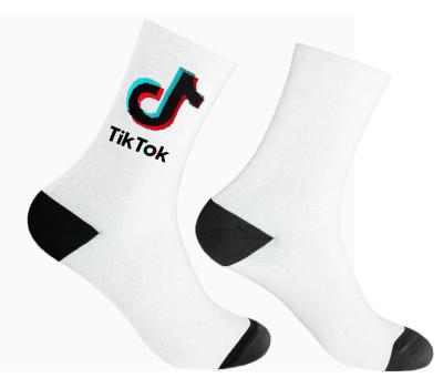 China Fashion tik tok fashion mens black white crew hip QUICK DRY custom hop cotton socks in stock for sale