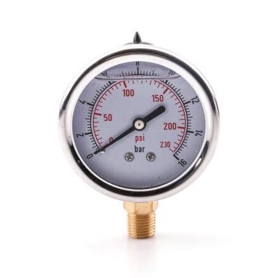 China Zhejiang Kaibeili Stainless Steel Pressure Gauge Digital Glycerin Oil Filled Pressure Gauge for sale