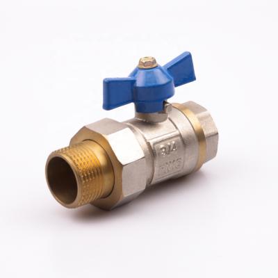 China Zhejiang home kaibeili kitchen hot selling products plating brass ball valve with certification for sale