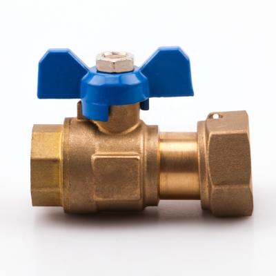 China Home Kitchen Zhejiang kaibeili OEM Customized Forging Water Meter Brass Forge Brass Ball Valve For Kitchen for sale