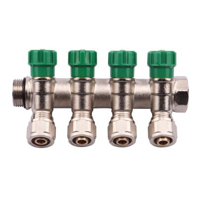 China Traditional High Quality 4 Way Water Zhejiang Kaibeili Brass Manifold For Floor Heating System Billet Manifold for sale