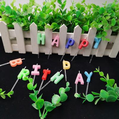 China No Smoking Cheap Price Confetti Birthday Candle Colorful Birthday Candle Long Thin Cupcake Candles for sale