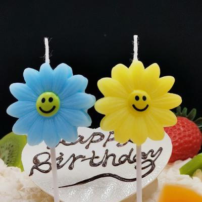 China No Smoking 2022 Popular Candle Smile Flower Happy Birthday Cake Candles For Birthday for sale