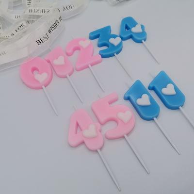 China No Smoking Party Decoration Birthday Glitter Blue And Pink Cake Candle 1st Birthday Candle For Sell for sale