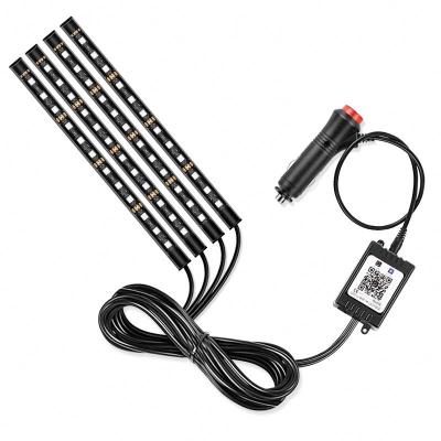 China PC Version + Soft Glue Smartphone APP Control 4 Feet Led Shop Lights USB Interface Car Decorative LED Light Bar for sale