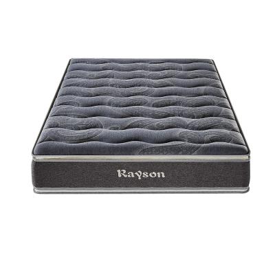 China Luxurious And Comfortable 14 Inch Top Mattress Box Spring Eco-Friendly Gray New Design Double Pillow Side Pocket for sale