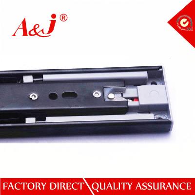 China Kitchen Cabinet 45mm Size 1.1*1.1*1.2mm Thickness Full-Extension Push To Open Ball Bearing Drawer Slides for sale