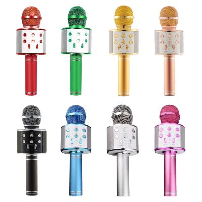 China Handheld Microphone USB WS 858 Wireless Microphone KTV Karaoke Mic Speaker Wireless Handheld Microphone For Smartphone for sale