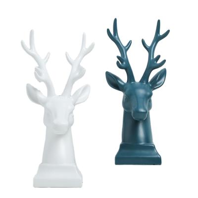 China Minimalist Cabinet Craft Ceramic Deer Ornaments Porcelain For Creative Gifts for sale