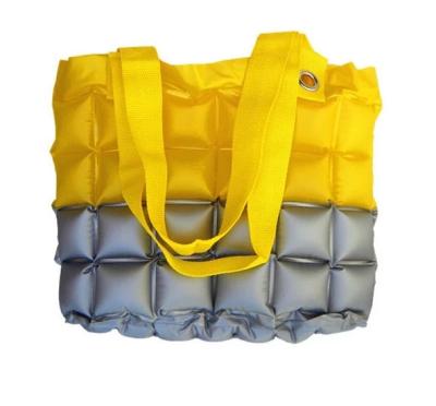 China Fashion Waterproof Inflatable Bubble PVC Tote Handbag Colorful Beach Bag 34*15*30CM for sale