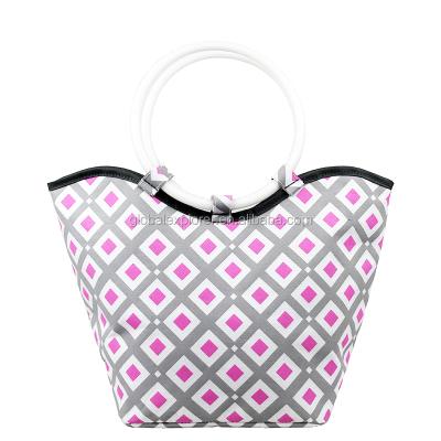 China Fashion Thermal Geometric Pattern Bag Handbag Ice Bag Cooler Tote Bag for sale