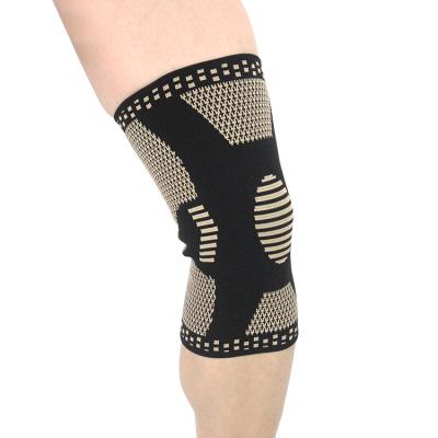 China Adjustable Elasticity Silicone Knee Pads Breathable Knitted Compression Padded High Quality Knee Pads Sports Knee Guards for sale