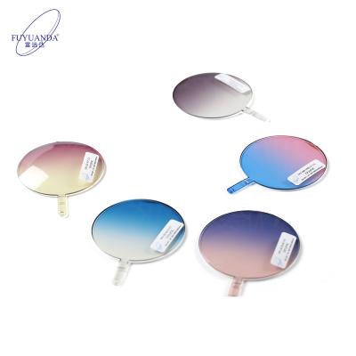 China UV Protect China Wholesale Customized Logo Progressive Smear Lenses Round 2/3 Blue Nylon Polarized Lenses For Sunglasses for sale