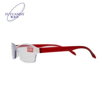 China Slim Wholesale Custom Printing Designer Purple Yellow Green White Reading Glasses for sale