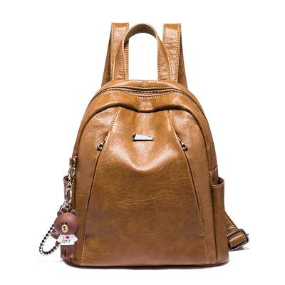 China Waterproof Ladies Fashion Backpack PU British Style Leisure College Material High Quality Design Large Capacity Backpack for sale