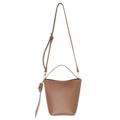 China PU Women Water Proof Fashion Simple Brown Leather Bag Elegant Teens Women Shoulder Daybag for sale