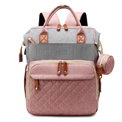 China Baby Waterproof Diaper Play Changing Diaper Bag With Double-decker Keep Warm Play Diaper Bag for sale