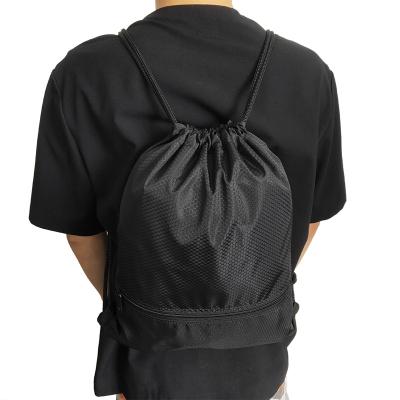 China Wholesale custom logo 210d polyester backpack factory low price cheap drawstring bag for sale